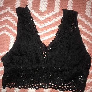 black lace bralette size xs